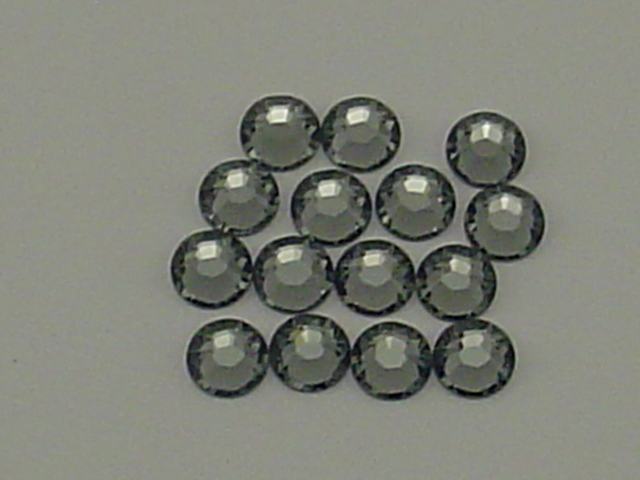 12 pcs. 40ss BLACK DIAMOND FLATBACK European Rhinestones